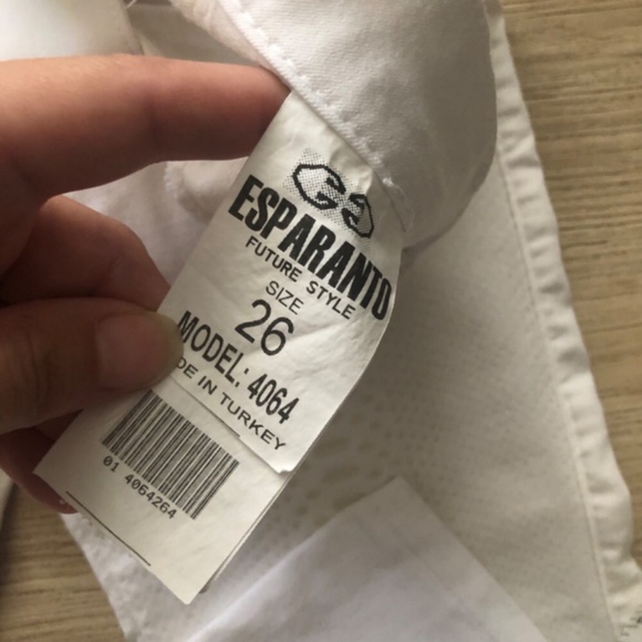 Snakeskin Front White Stretchy Skinny Jeans with Gold Details - Picture 5 of 10